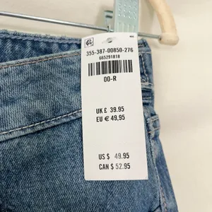 NWT Hollister medium-wash low-rise baggy jeans Size US 00R / W24 Regular thumbnail 9