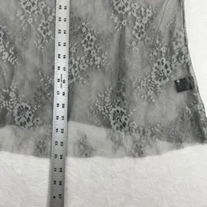 POL Womens Gray Floral Sheer‎ Lace Mesh Long Sleeve Top JFT676 Size Medium thumbnail 4
