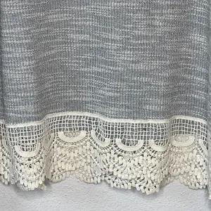 Hannah Top With Lace Trim‎ Gray thumbnail 5