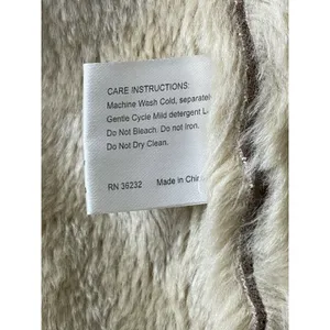 Gallery Women’s Jacket Faux Suede Leather Faux Fur Beige Size Large Hooded thumbnail 10