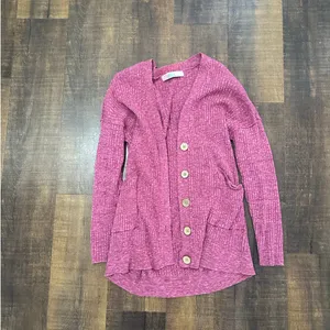 Free People FP Beach Pink Knit Lounge Set Cardigan & Pants XS thumbnail 4