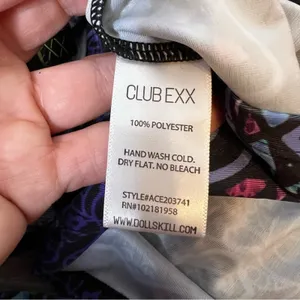 NWT ClubExx‎ rave religion dollskill bodycon cut out dress bra top sz L thumbnail 4