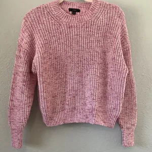 J.Crew Pink Knitted Cotton Blend Preppy‎ Casual College Crew Neck Sweater S thumbnail 1