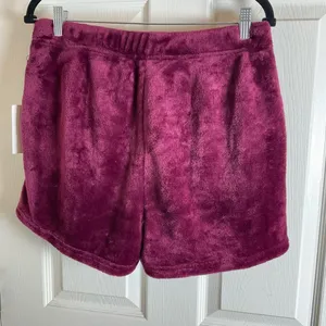 Angel Kiss Sherpa Loungewear Shorts Purple NWT Large thumbnail 7