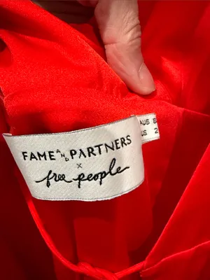 Free People + Fame And Partners The Bond Dress Size 2 MSRP: $229 Red‎ thumbnail 4