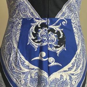 ASOS blue and white paisley mini dress thumbnail 9