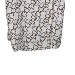 Ann Taylor Tank Top Size Medium White‎ With Pink Brown Interlocked Hearts Lined thumbnail 3