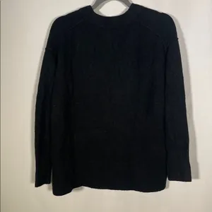 Aerie Womens Soft Black V Neck Sweater Oversized Xs thumbnail 4