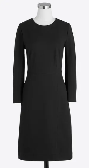 J.Crew Womens Zip Ponte Dress Charcoal Gray Three-Quarter‎ Sleeve Sheath Size 6 thumbnail 1