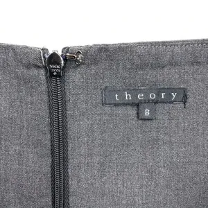 Theory Gray Career Skirt High Waist Pencil‎ Skirt Business Office Wear Sz 8-flaw thumbnail 4