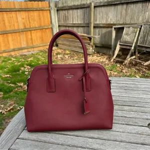 Kate Spade‎ Cameron Street Margot Red/Maroon Saffiano Leather Satchel thumbnail 2