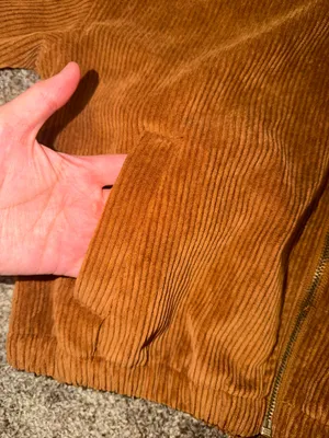 Corduroy Hooded Zip Jacket Size Medium thumbnail 3