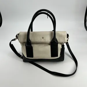 Kate Spade Southport Avenue Carmen Convertible Satchel Handbag Purse cream black thumbnail 16