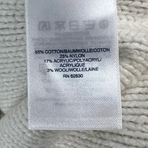 Lands End Sweater‎ Womens L Petite Cream Cable Knit Fisherman Turtleneck Cozy thumbnail 12