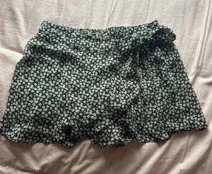 Grade and Gather Floral Wrap Mini Skort thumbnail 1