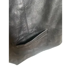Wilsons The Leather Experts Sleeveless Vest Full Zip L Black Moto thumbnail 4