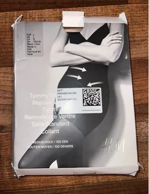 H&M Black Tummy Shaping Regular Tights thumbnail 1