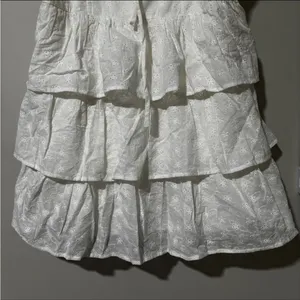 Petal & Pup CELESTE RUFFLE MINI DRESS - WHITE Size XL thumbnail 3