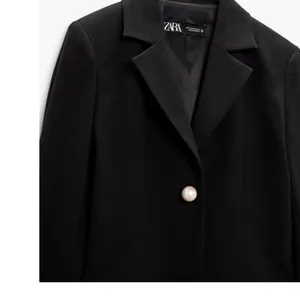 Nwot Zara Jacket Dress With Pearl Buttons Bloggers Fav Black Small thumbnail 8