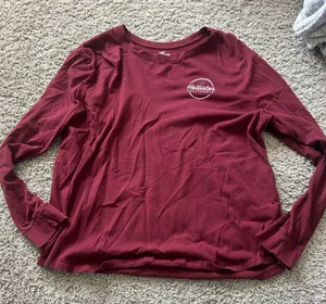 Burgundy Long Sleeve Hollister thumbnail 1
