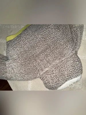 Free People Wild Heart Sherpa Pullover Sweater summer Gray Yellow Knit $129 thumbnail 4