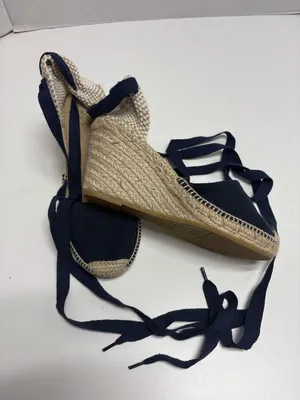 Alpargatera La Manual - Blue Espadrilles‎ With Jute Wedge - Size 37 (6.5 US) thumbnail 2
