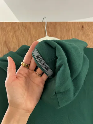 Seek Jesus forest green hoodie thumbnail 7