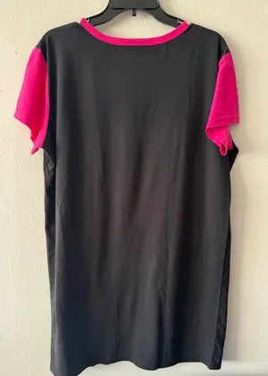 Peanuts Black and Pink Graphic Pajama Sleep Shirt One Size thumbnail 2