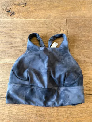 lululemon athletica wonder train‎ long line Sports Bra - Charcoal Tie-Dye 4 thumbnail 2