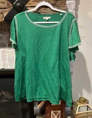 Max studio green‎ shirt woman’s 2XL thumbnail 1