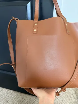Henny + lev camel brown tote bag  thumbnail 5