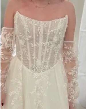 Sleeves for wedding dress White thumbnail 4