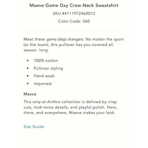 Anthropologie Maeve Game Day Crew-Neck Sweatshirt thumbnail 6