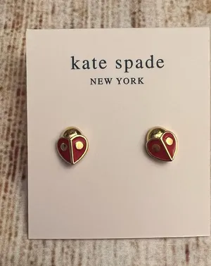 Kate Spade Red and Gold Ladybug Studs thumbnail 1