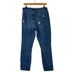 American Eagle Mom Jeans Womens 12 Medium Wash Distressed‎ Straight High Rise thumbnail 5