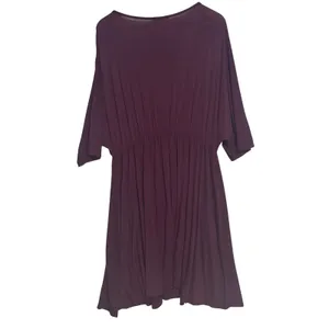 Ekouaer Maternity Dress Nursing Nightgown Womens XL Burgundy Jersey Knit Stretch thumbnail 4