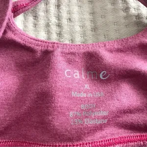 CALME Johnny Was Racerback Sports Bra Ease Cross‎ Back Yoga Pink Purple NWOT XL thumbnail 6