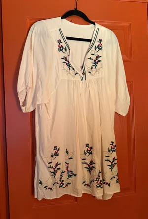 Floral mini dress White Size XS thumbnail 1