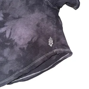 FP Movement Free People Crop Top Women Small Black Tie Dye Good Dolman Sleeve thumbnail 2
