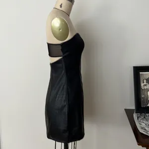 Free People Feel the Vibe Faux Leather Strapless Bodycon Slip Dress Size Small thumbnail 9