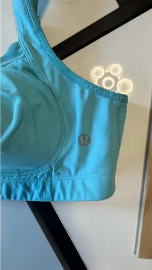 Lululemon Enlite Bra High Support Sports Bra - Aqua Blue / Tiffany Blue - Sz 34C/D thumbnail 7