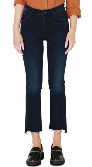 Mother Women’s The Insider Crop Step Fray Jeans in Night Tripper 25 thumbnail 1