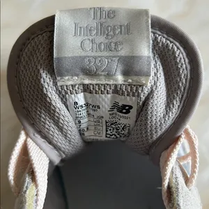 New Balance 327 Womens Rain Cloud‎ and Rose Water Size 9 Gray w/Pink Laces thumbnail 8