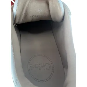 Chloé‎ Lauren Leather Suede Platform Sneakers White Beige 37 thumbnail 15
