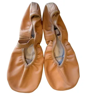 NWOT theatricals Peach dance Ballet leather Flats slippers girlhood core size 5 thumbnail 1