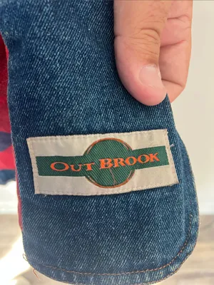 Out Brook vintage Denim Flannel Lined Denim Women’s Jacket, sz Medium©️ thumbnail 7