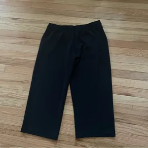 Athleta Black Wide Leg Pants Large Black Travel Minimalist Capsule Wardrobe thumbnail 7