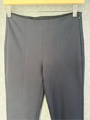 Quince Ultra-stretch Ponte Pintuck Ankle Pants Black size small 27” inseam thumbnail 4