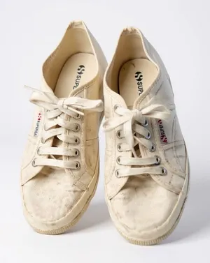 Superga 2750 Cotu Classic Sneakers Off‎ White Canvas Low Top Womens 9.5 Mens 8 thumbnail 1