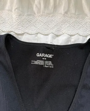 Garage Tank Top Cropped Black thumbnail 5